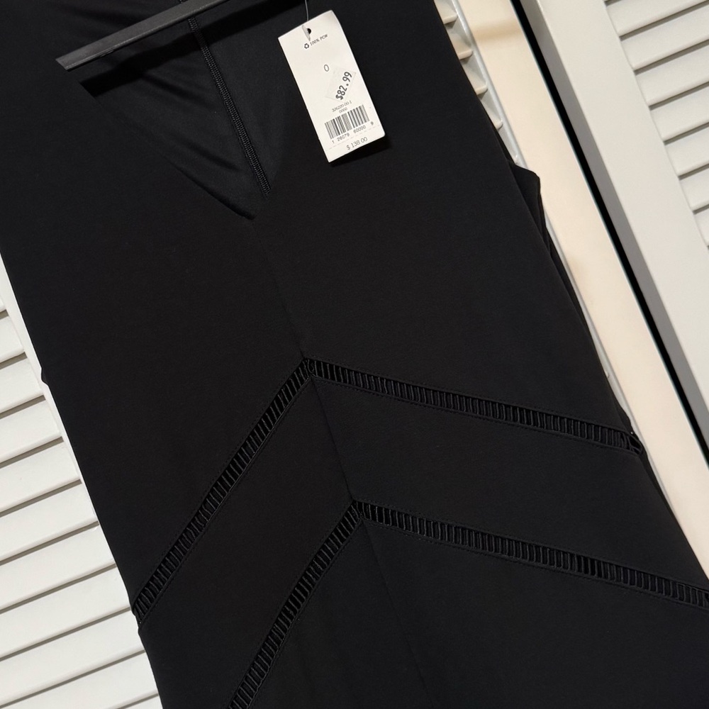 Banana Republic Sleeveless Ponte V-Neck Black Maxi Dress - Picture 3 of 5